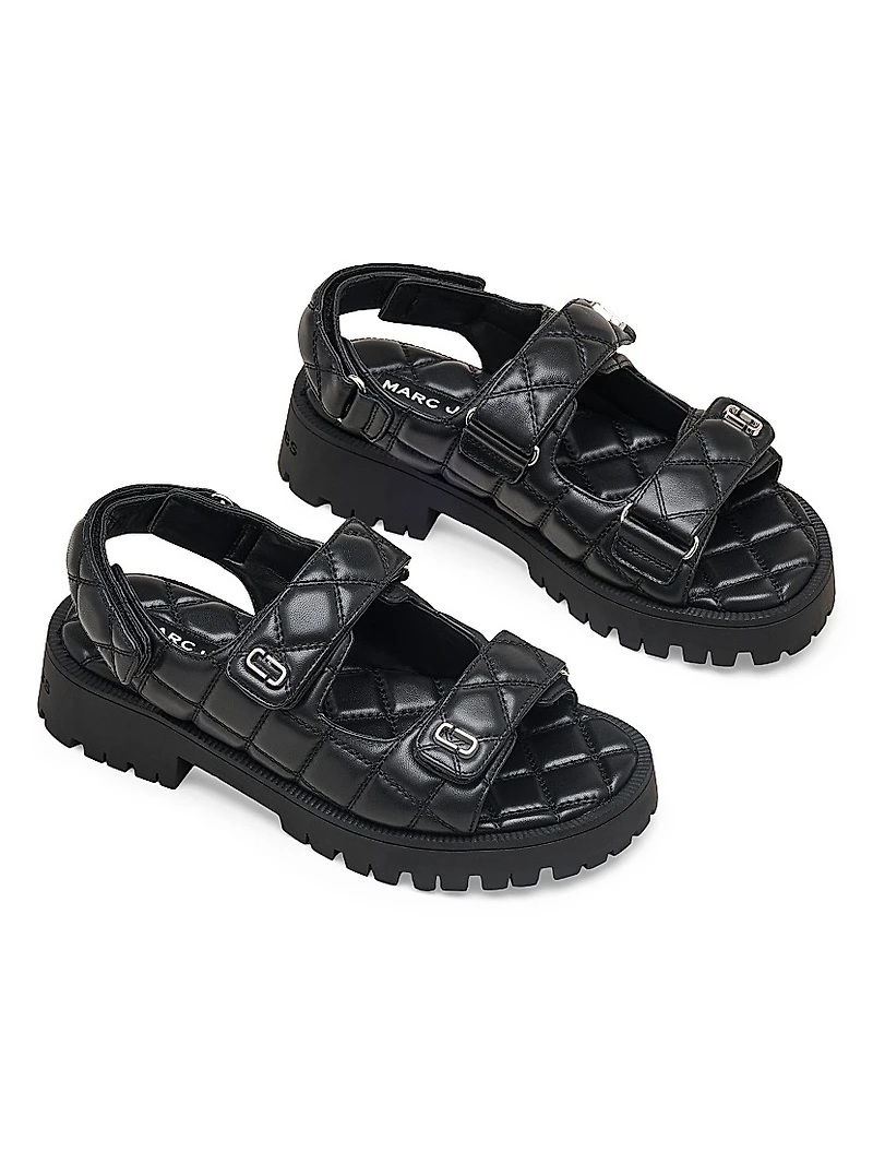 The J Marc Quilted Leather Sandals