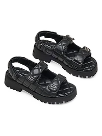 The J Marc Quilted Leather Sandals