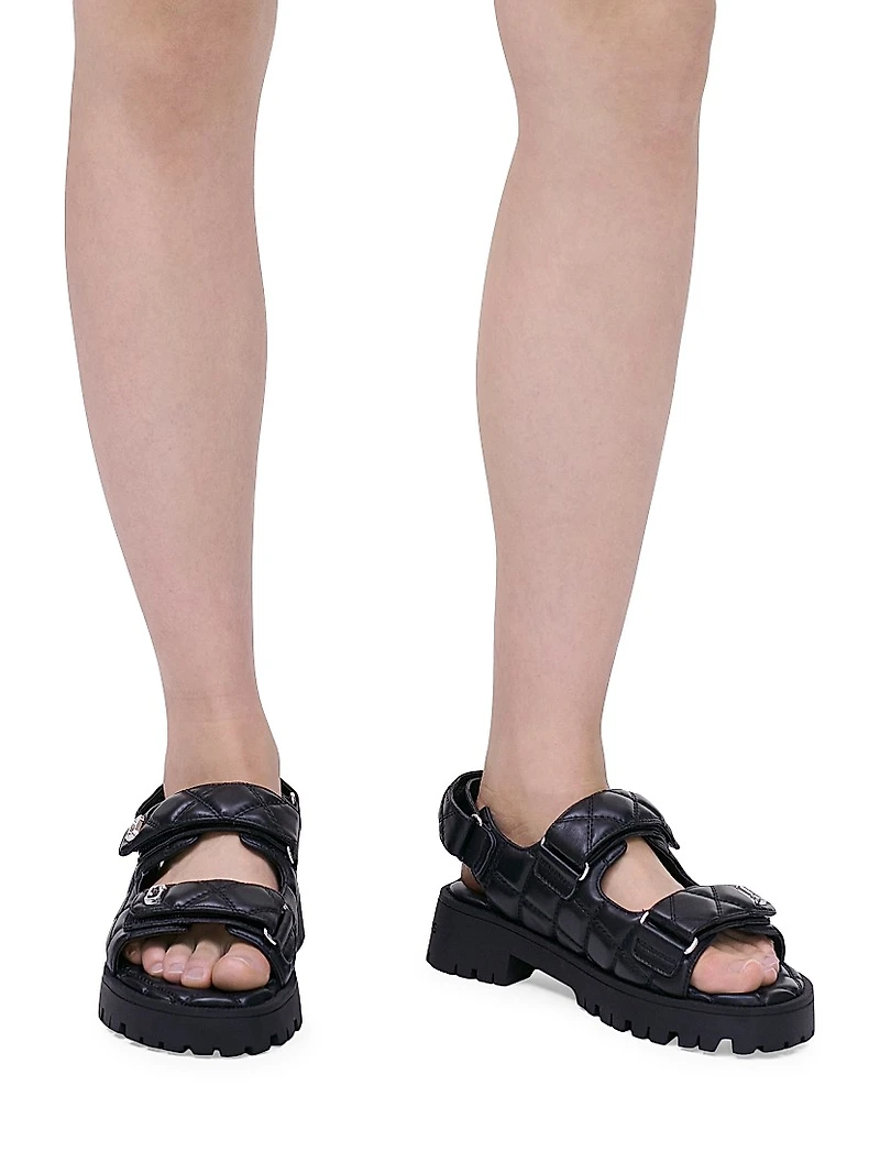 The J Marc Quilted Leather Sandals