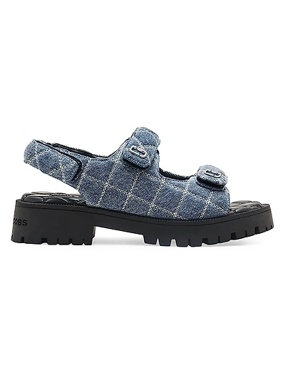 The J Marc Quilted Denim Sandals