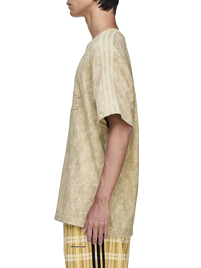 adidas x SFTM ADI006 Logo-Embroidered Cotton Crewneck T-Shirt