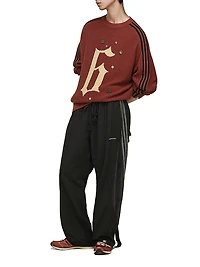 adidas x SFTM ADI006 Button-Detail Cotton Crewneck Sweater