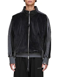 adidas x SFTM ADI006 Logo-Appliqué Velour Track Jacket