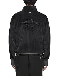 adidas x SFTM ADI006 Logo-Appliqué Velour Track Jacket