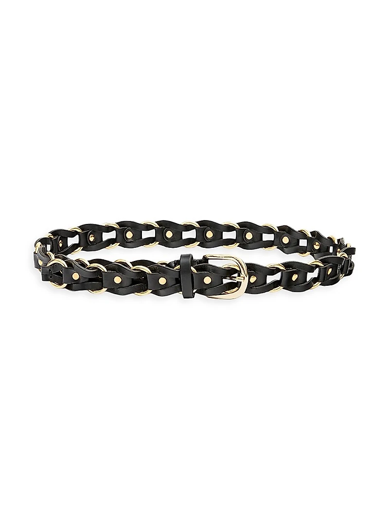 Bali Chain-Link Woven Leather Belt