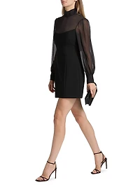 Fili Mesh Tieneck Minidress
