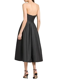 Strapless A-Line Midi-Dress