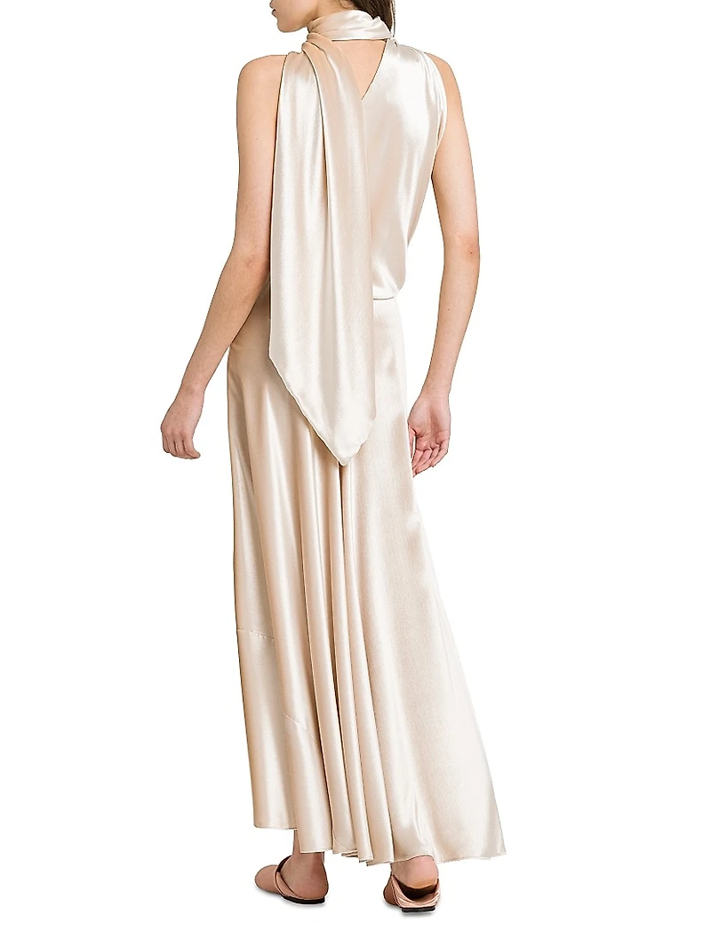 Velvet Draped One-Shoulder Dress