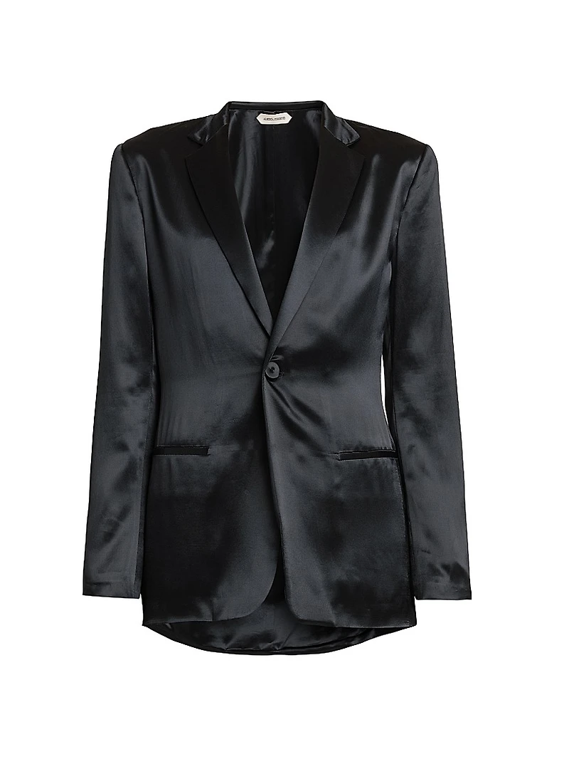 Satin Single-Breasted Jacket