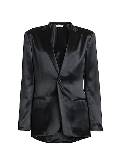 Satin Single-Breasted Jacket