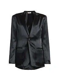 Satin Single-Breasted Jacket