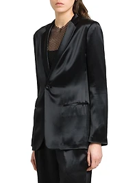Satin Single-Breasted Jacket