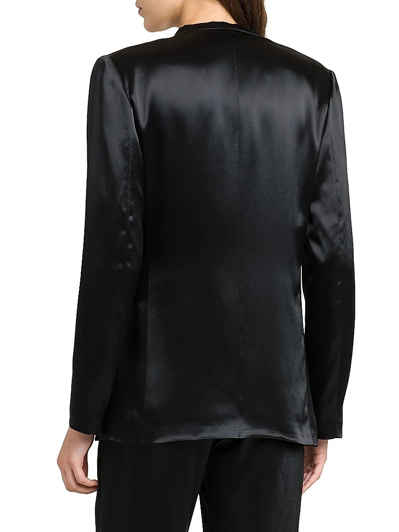 Satin Single-Breasted Jacket
