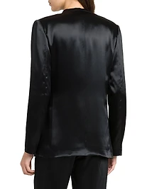 Satin Single-Breasted Jacket