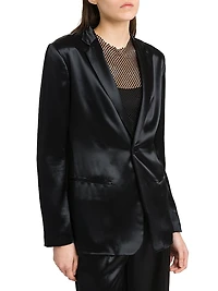 Satin Single-Breasted Jacket