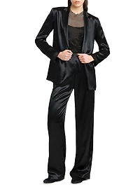 Satin Single-Breasted Jacket