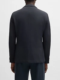 Slim-Fit Blazer Micro-Patterned Cotton