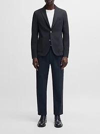 Slim-Fit Blazer Micro-Patterned Cotton