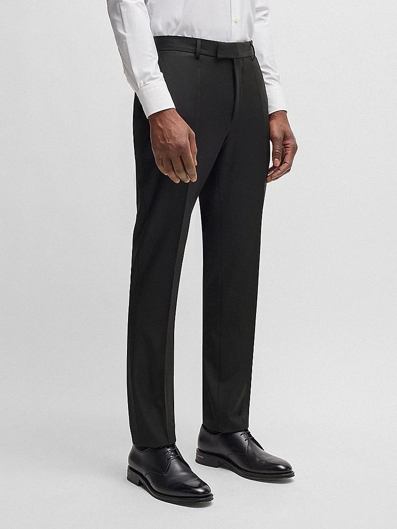 Slim-Fit Trousers Virgin Wool with Stretch