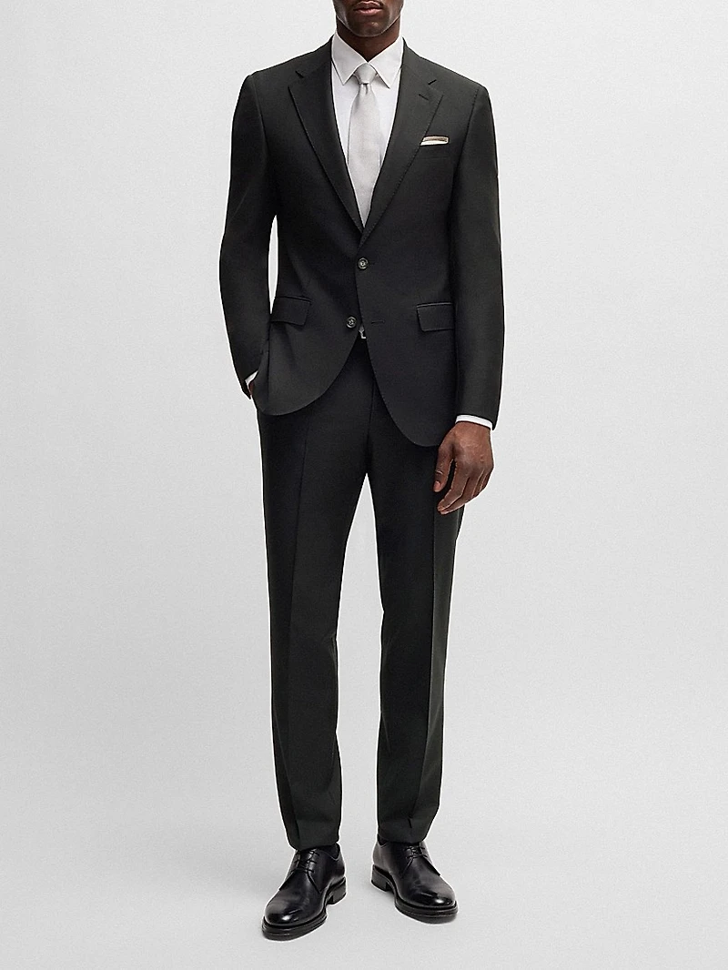 Slim-Fit Trousers Virgin Wool with Stretch
