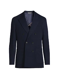 Double-Breasted Wool Blazer