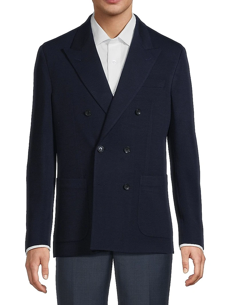Double-Breasted Wool Blazer