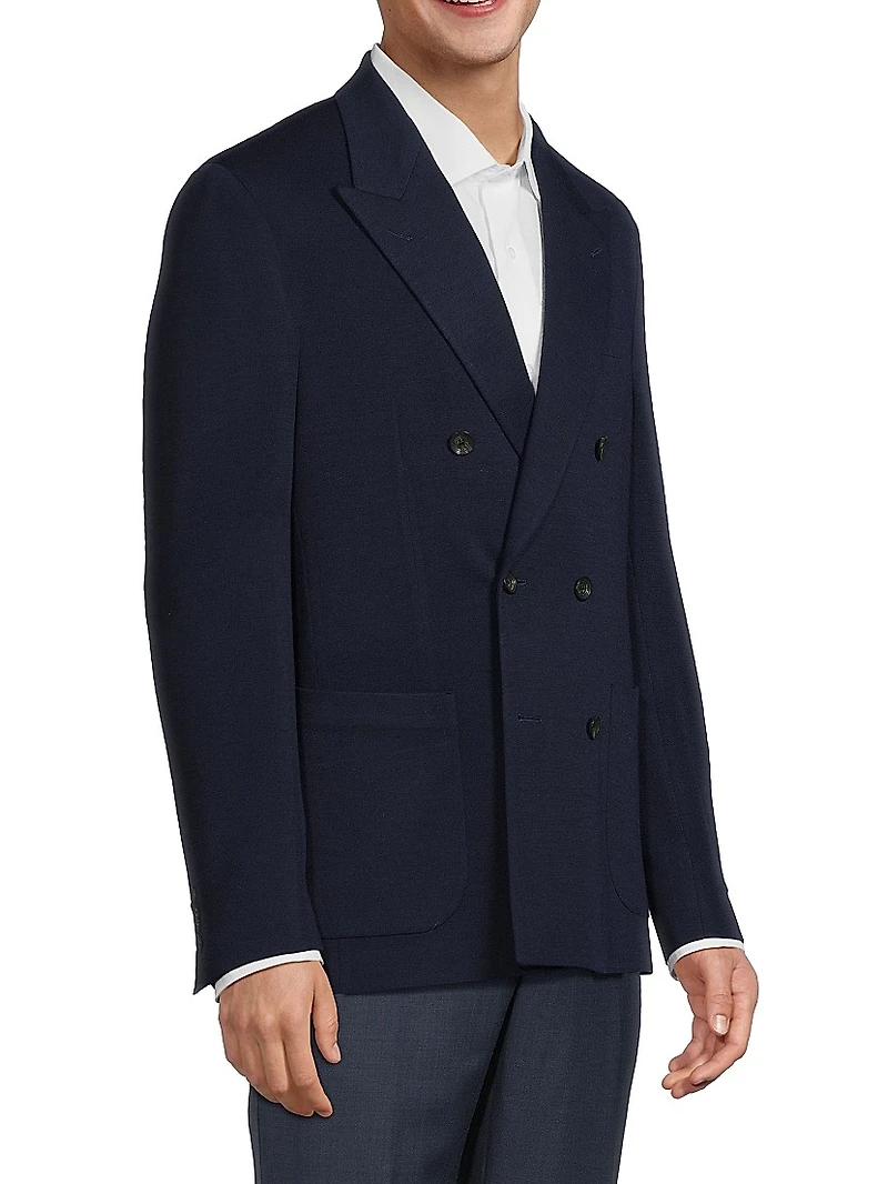 Double-Breasted Wool Blazer