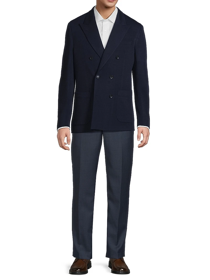 Double-Breasted Wool Blazer