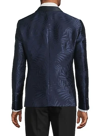 Leaf Print Satin Dinner Jacket