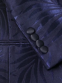 Leaf Print Satin Dinner Jacket