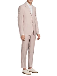 Single-Breasted Wool-Blend Suit