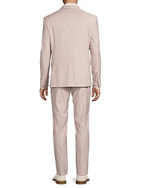 Single-Breasted Wool-Blend Suit