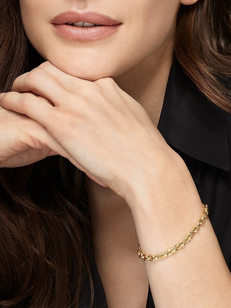 DY Mercer Petite Chain Bracelet 18K Yellow Gold, 4.5MM