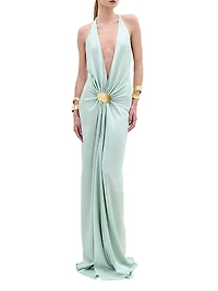 Aiko Halterneck Maxi Dress
