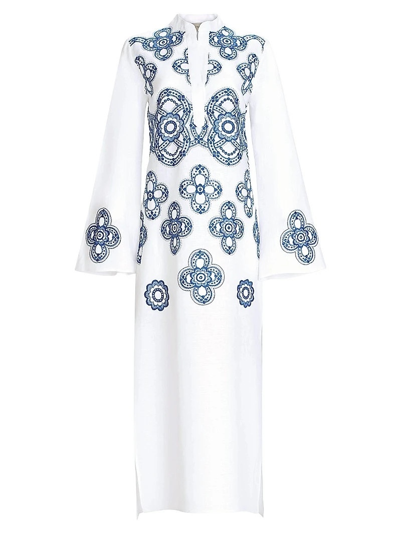 Adalys Linen Blend Tunic Maxi Dress