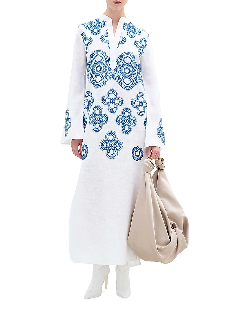 Adalys Linen Blend Tunic Maxi Dress