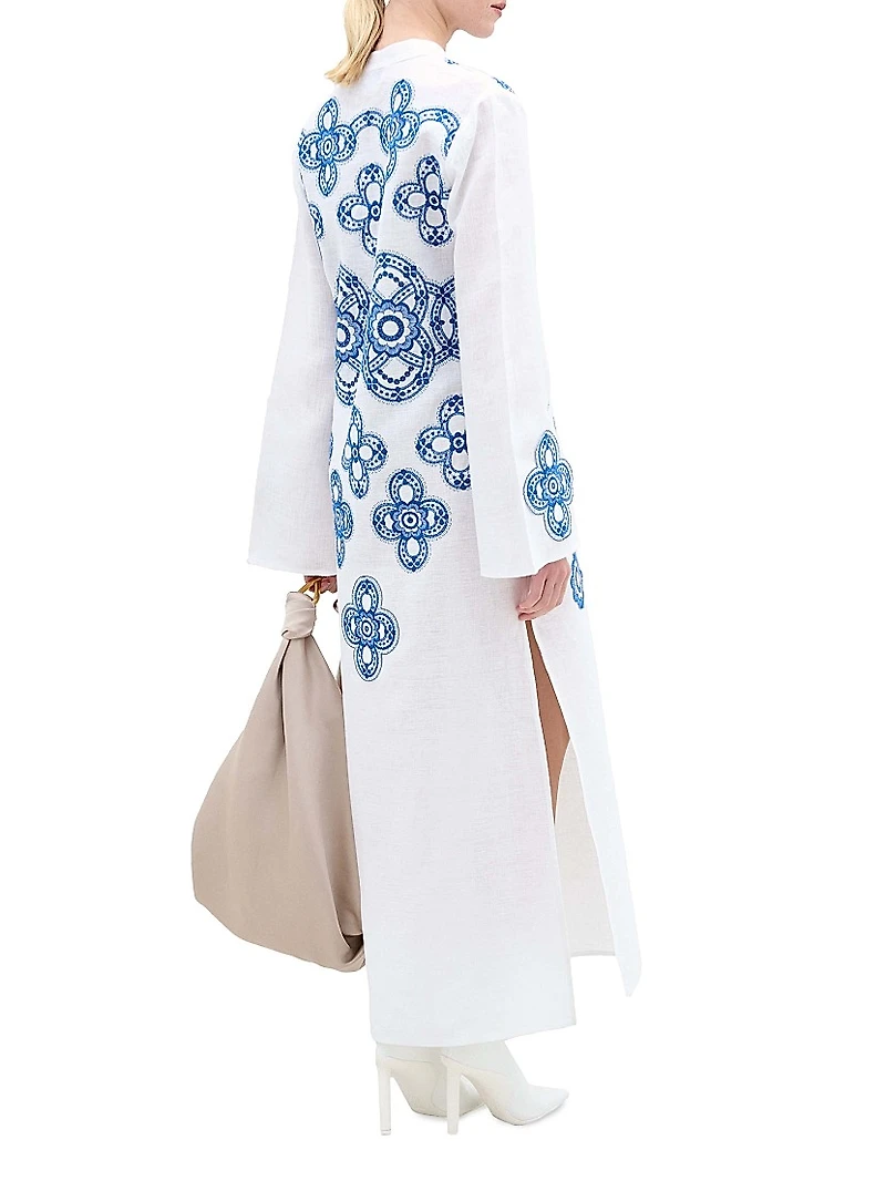 Adalys Linen Blend Tunic Maxi Dress