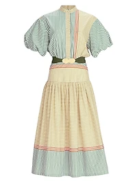 Jil Striped Midi-Shirtdress
