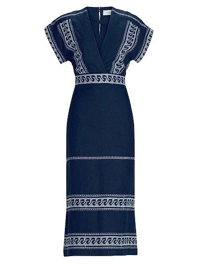 Ady Linen Blend Midi-Dress