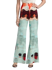 Andie Dyed Wide-Leg Pants