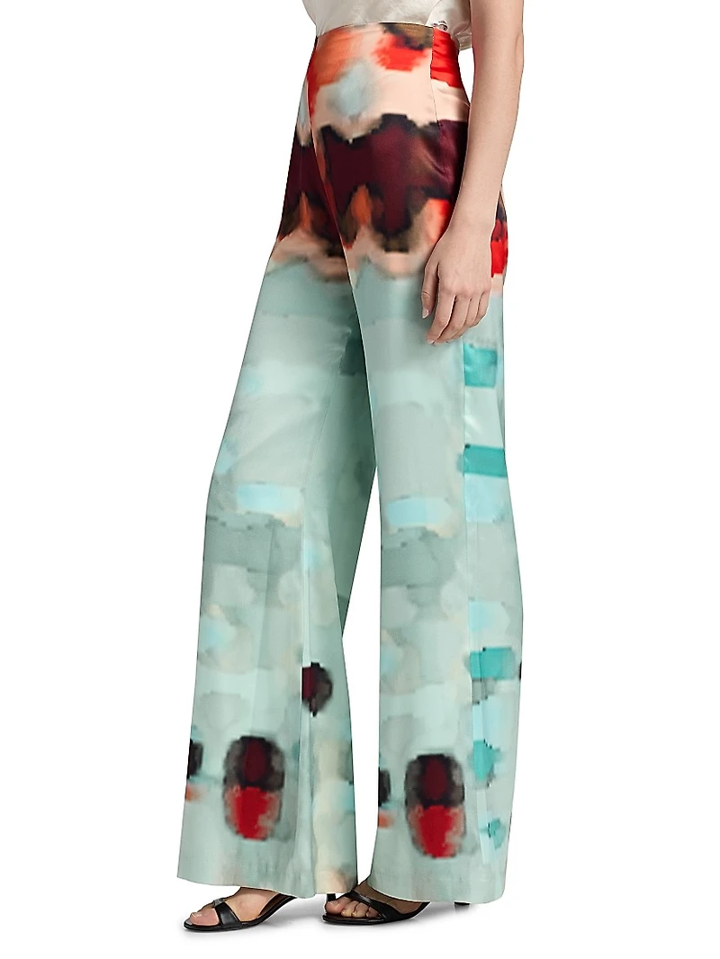 Andie Dyed Wide-Leg Pants