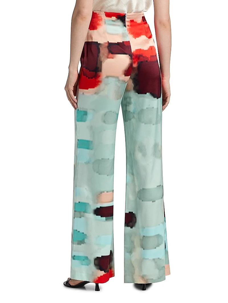 Andie Dyed Wide-Leg Pants