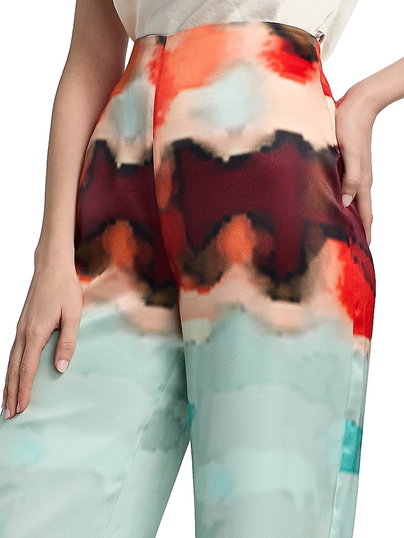 Andie Dyed Wide-Leg Pants