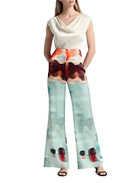 Andie Dyed Wide-Leg Pants