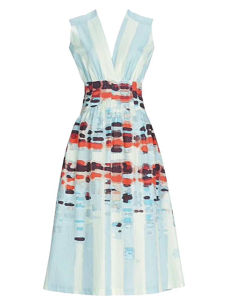 Jocelyn Crinkled Midi-Dress