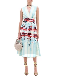 Jocelyn Crinkled Midi-Dress