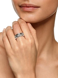 DY Mercer Two Row Ring Sterling Silver, 8MM