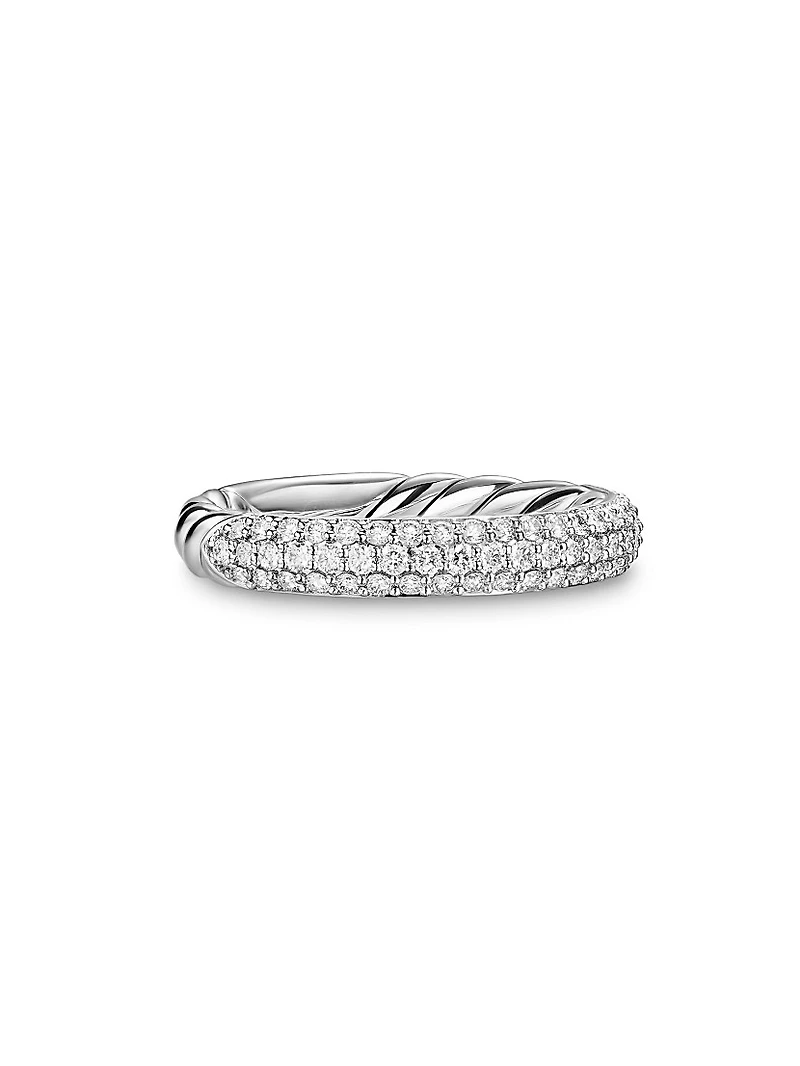 DY Mercer Pavé Band Ring Sterling Silver