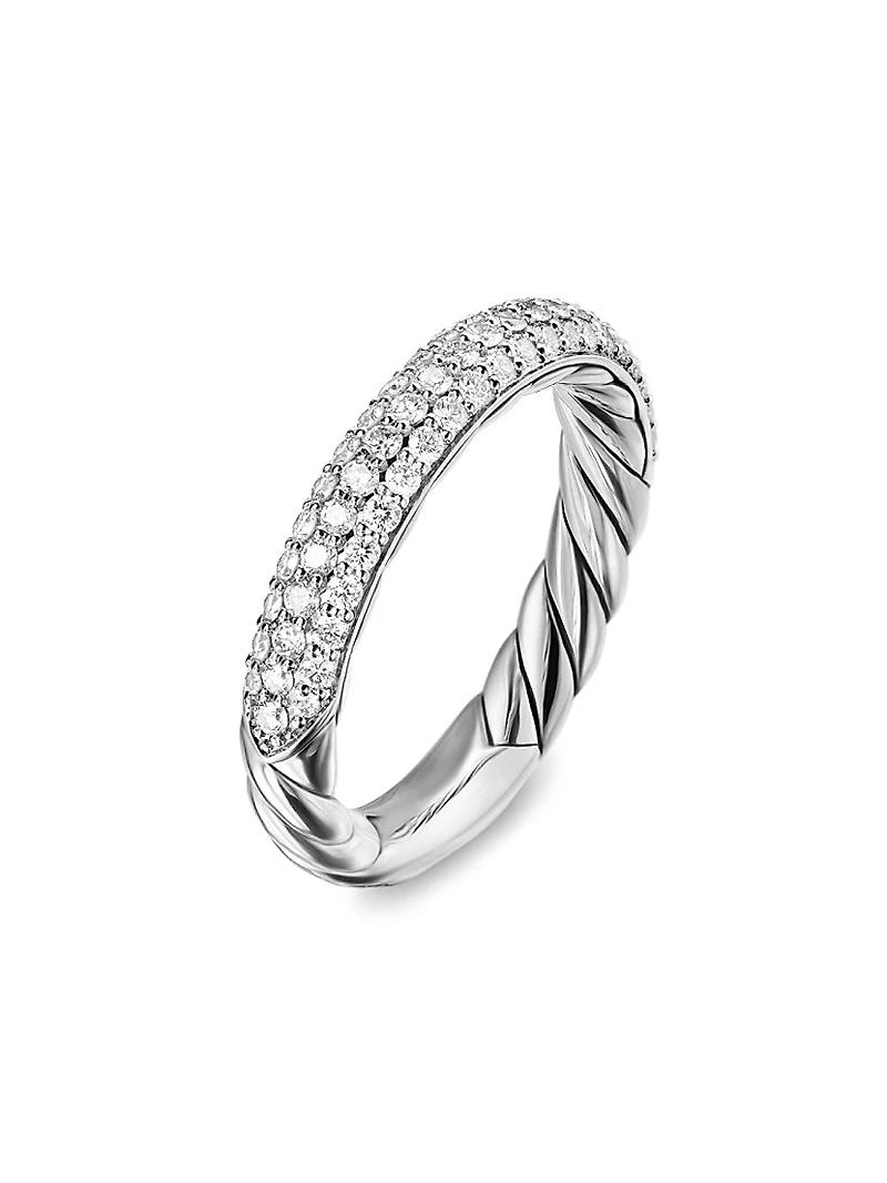 DY Mercer Pavé Band Ring Sterling Silver