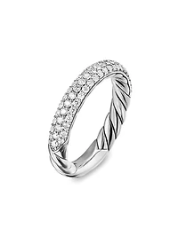 DY Mercer Pavé Band Ring Sterling Silver